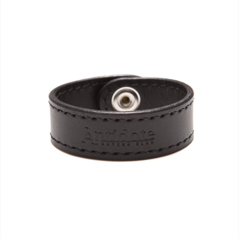 画像2: ANTIDOTE BUYERS CLUB/Leather Wristband(Black)