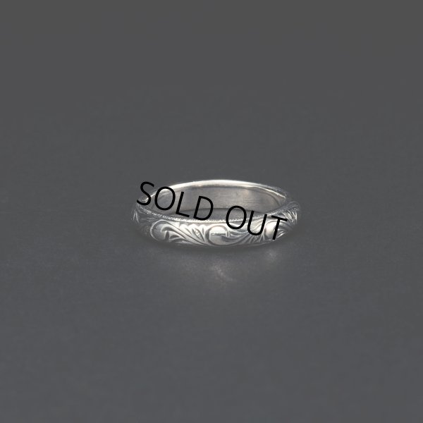 画像1: ANTIDOTE BUYERS CLUB/Engraved Round Ring（Silver）