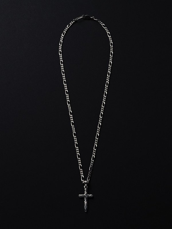 ANTIDOTE BUYERS CLUB/Engraved Cross Pendant（Silver） - JONAS