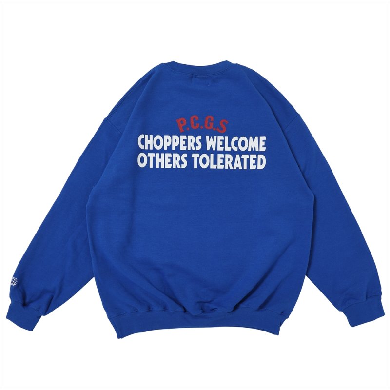 画像2: PORKCHOP/CHOPPERS WELCOME SWEAT（ブルー）［クルーネックスウェット-21春夏］