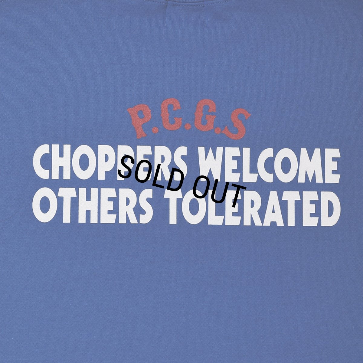 画像4: PORKCHOP/CHOPPERS WELCOME SWEAT（ブルー）［クルーネックスウェット-21春夏］ (4)