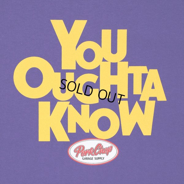 画像3: PORKCHOP/YOU OUGHTA KNOW TEE（パープル）［プリントT-21秋冬］