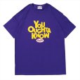 画像1: PORKCHOP/YOU OUGHTA KNOW TEE（パープル）［プリントT-21秋冬］ (1)