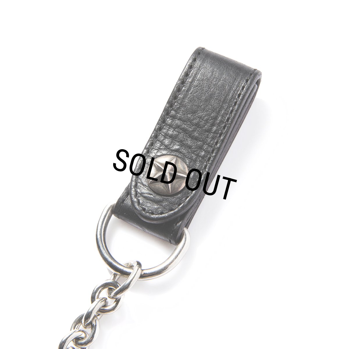 画像3: CALEE/SILVER STAR CONCHO LEATHER WALLET CHAIN（BLACK）［ウォレットチェーン-25春夏］ (3)