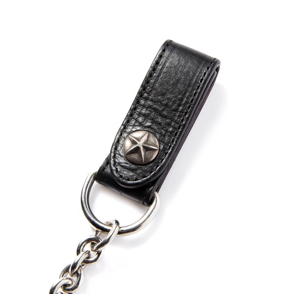 画像3: CALEE/SILVER STAR CONCHO LEATHER WALLET CHAIN（BLACK）［ウォレットチェーン-25春夏］