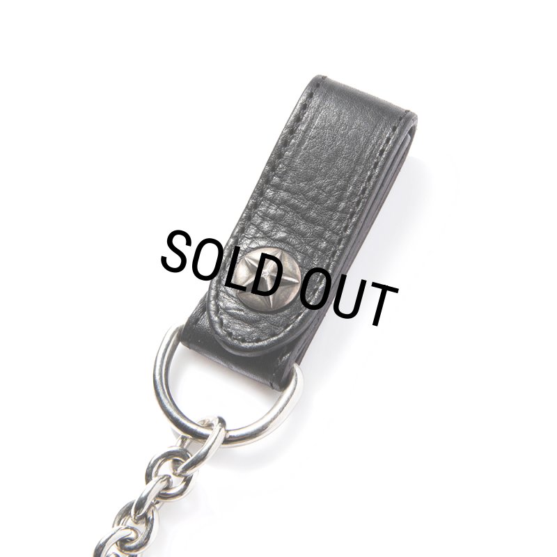 CALEE/SILVER STAR CONCHO LEATHER WALLET CHAIN（BLACK）［ウォレット
