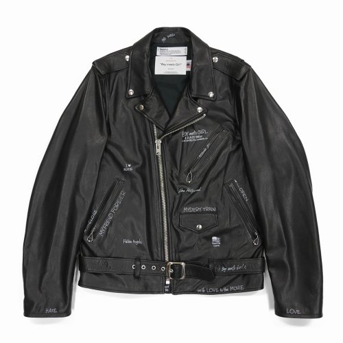 他の写真1: DAIRIKU/Hand Painted Double Leather Jacket（ブラック） 【30%OFF】［ハンドペイントダブルレザーJKT-22春夏］