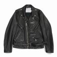 画像1: DAIRIKU/Hand Painted Double Leather Jacket（ブラック） 【30%OFF】［ハンドペイントダブルレザーJKT-22春夏］ (1)