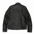 画像2: DAIRIKU/Hand Painted Double Leather Jacket（ブラック） 【30%OFF】［ハンドペイントダブルレザーJKT-22春夏］ (2)