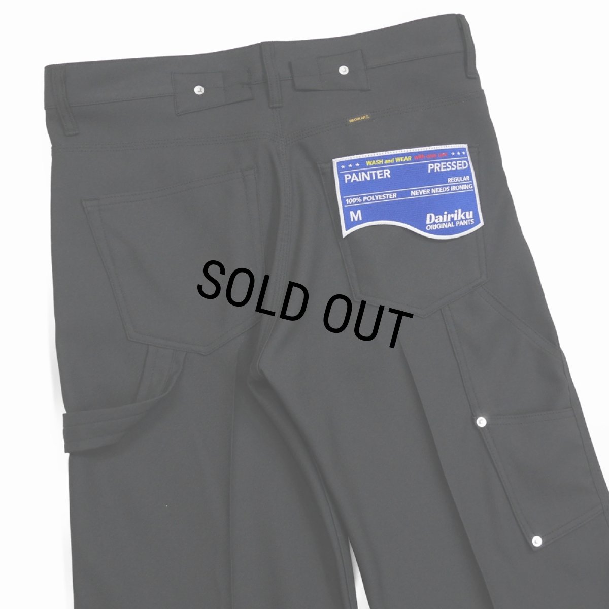 画像5: DAIRIKU/"Painter" Pressed Pants（Black）［"ペインター"スタプレパンツ-23秋冬］ (5)