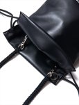 画像4: COOTIE PRODUCTIONS/Fake Leather Drawstring Bag（ブラック）［フェイクレザードローストリングバッグ-22春夏］
