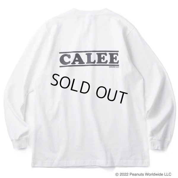 画像2: CALEE/PEANUTS L/S T-shirt（ホワイト）［プリント長袖T-22春夏］