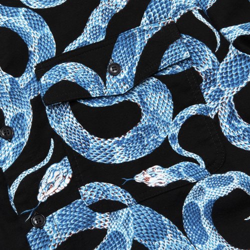 他の写真3: CALEE/Allover snake pattern over silhouette shirt jacket（ブラック）［スネーク柄シャツJKT-22春夏］