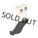 CALEE/CALEE Logo pile socks（ホワイト）［ロゴソックス-22春夏］