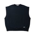 画像1: COOTIE PRODUCTIONS/Sulfur Dyed Cut Off Sleeve Less Sweatshirt （ブラック）［カットオフスリーブレススウェット-22春夏］ (1)