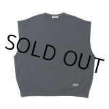 COOTIE PRODUCTIONS/Sulfur Dyed Cut Off Sleeve Less Sweatshirt （ブラック）［カットオフスリーブレススウェット-22春夏］