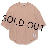 CALEE/Drop shoulder M/S waffle t-shirt（ピンク）［ドロップショルダーサーマル5分袖T-22春夏］