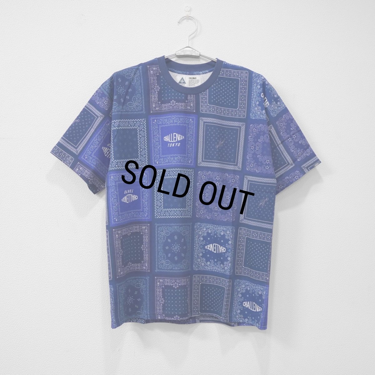 画像9: CHALLENGER/BANDANA TEE（ネイビー）［バンダナT-22春夏］ (9)