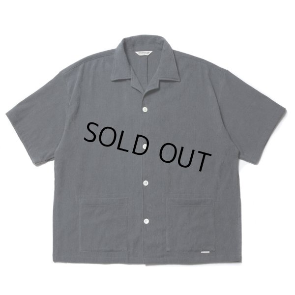 画像1: COOTIE PRODUCTIONS/Pile Open Collar S/S Shirt（グレー）［パイルオープンカラーシャツ-22春夏］