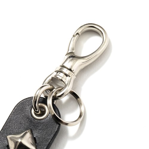 他の写真2: CALEE/Studs leather key ring（Type A）（ブラック）［スタッズレザーキーリング-22春夏］