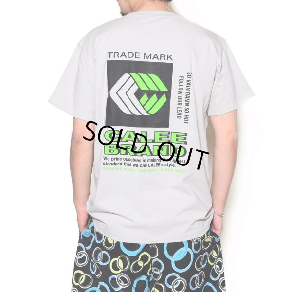 画像4: CALEE/Stretch trade mark logo t-shirt（グレー）［プリントT-22春夏］
