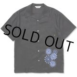 CALEE/R/P Amunzen cloth emboridery shirt（ブラック） 【70%OFF】［オープンカラーシャツ-22春夏］