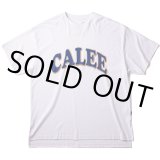 CALEE/×SHELTECH CALEE Logo tail cut drop shoulder（T-shirt A）（ホワイト）［ドロップショルダーT-22春夏］