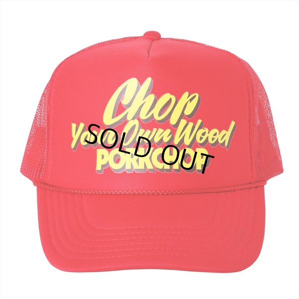 画像1: PORKCHOP/CHOP YOUR OWN WOOD CAP（レッド）［メッシュキャップ-22春夏］