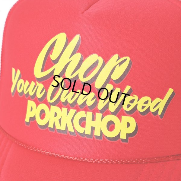 画像3: PORKCHOP/CHOP YOUR OWN WOOD CAP（レッド）［メッシュキャップ-22春夏］
