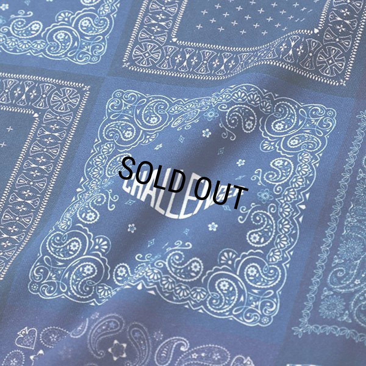 画像6: CHALLENGER/BANDANA TEE（ネイビー）［バンダナT-22春夏］ (6)