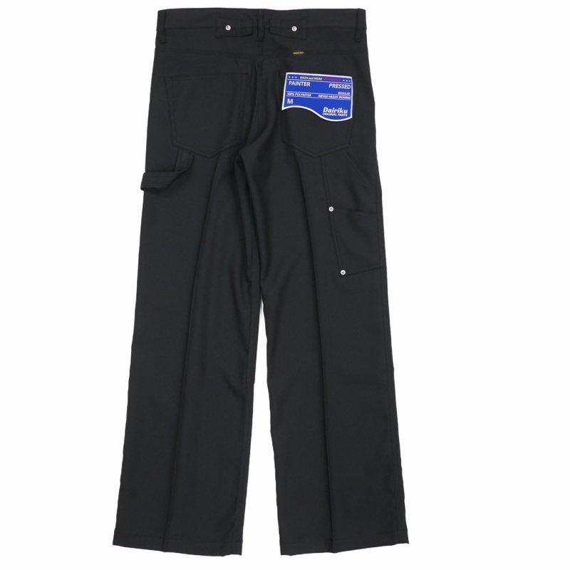 画像2: DAIRIKU/"Painter" Pressed Pants（Black）［"ペインター"スタプレパンツ-23秋冬］