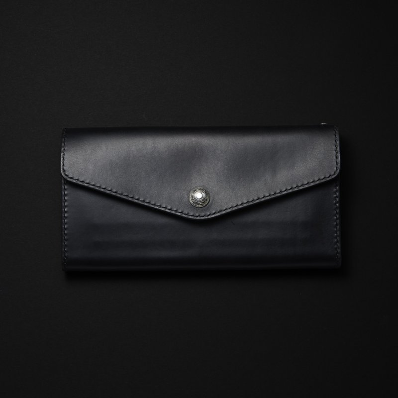 画像1: ANTIDOTE BUYERS CLUB/Trucker Long Wallet(Black-Smooth Leather)