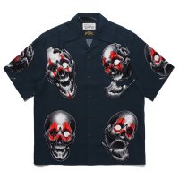 WACKO MARIA/56 TATTOO STUDIO / HAWAIIAN SHIRT S/S（NAVY）［ハワイアンシャツ-22秋冬］