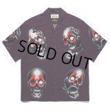WACKO MARIA/56 TATTOO STUDIO / HAWAIIAN SHIRT S/S（PURPLE）［ハワイアンシャツ-22秋冬］