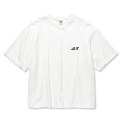 他の写真1: CALEE/Drop shoulder logo embroidery t-shirt（Limited）（White/Green）［ドロップショルダーT-22秋冬］