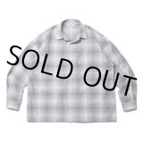COOTIE PRODUCTIONS/Ombre Check L/S Shirt（White/Gray）［オンブレチェックシャツ-22秋冬］