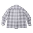 画像2: COOTIE PRODUCTIONS/Ombre Check L/S Shirt（White/Gray）［オンブレチェックシャツ-22秋冬］ (2)