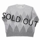 DAIRIKU/Argyle Mohair Pullover Knit（Fether Grey） 【30%OFF】［アーガイルモヘアニット-22秋冬］