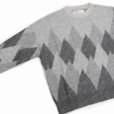 画像3: DAIRIKU/Argyle Mohair Pullover Knit（Fether Grey） 【30%OFF】［アーガイルモヘアニット-22秋冬］ (3)