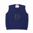 画像1: DAIRIKU/"D" Mohair Knit Vest（Navy）［モヘアニットベスト-22秋冬］ (1)