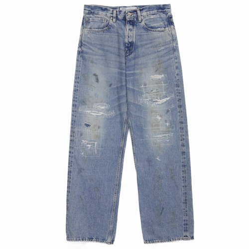 他の写真1: DAIRIKU/"Straight" Hard damage & Repair Vintage Denim Pants（Washed Indigo） 【30%OFF】［ハードダメージ&リペアストレートデニムパンツ-22秋冬］