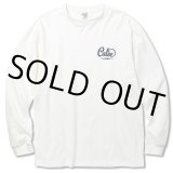CALEE/Drop shoulder CALEE logo embroidery L/S t-shirt（White）［ドロップショルダー長袖T-22秋冬］
