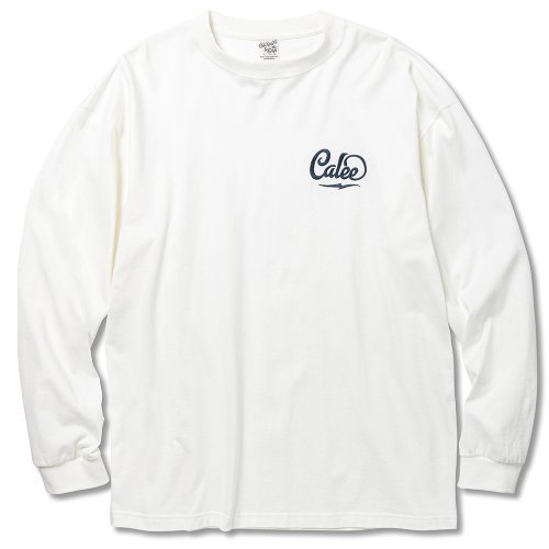 他の写真1: CALEE/Drop shoulder CALEE logo embroidery L/S t-shirt（White）［ドロップショルダー長袖T-22秋冬］