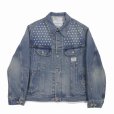 画像1: DAIRIKU/Cross Embroidery Vintage Denim jacket（Washed Indigo） 【30%OFF】［クロス刺繍ヴィンテージデニムJKT-22秋冬］ (1)