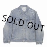 DAIRIKU/Cross Embroidery Vintage Denim jacket（Washed Indigo） 【30%OFF】［クロス刺繍ヴィンテージデニムJKT-22秋冬］