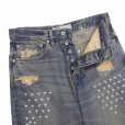 画像4: DAIRIKU/"Straight" Cross Embroidery Vintage Denim Pants（Washed Indigo） 【40%OFF】［クロス刺繍ヴィンテージデニムパンツ-22秋冬］