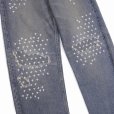 画像5: DAIRIKU/"Straight" Cross Embroidery Vintage Denim Pants（Washed Indigo） 【40%OFF】［クロス刺繍ヴィンテージデニムパンツ-22秋冬］