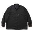 画像1: COOTIE PRODUCTIONS/Polyester Twill Work L/S Shirt（Black）［ポリエステルツイルワークシャツ-22秋冬］ (1)
