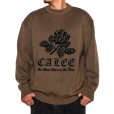 画像2: CALEE/12 Gauge first sight jacquard crew neck knit sweater（Khaki） 【30%OFF】［ジャガードクルーネックセーター-22秋冬］ (2)