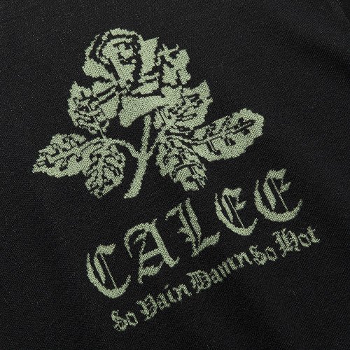 他の写真3: CALEE/12 Gauge first sight jacquard crew neck knit sweater（Black） 【30%OFF】［ジャガードクルーネックセーター-22秋冬］